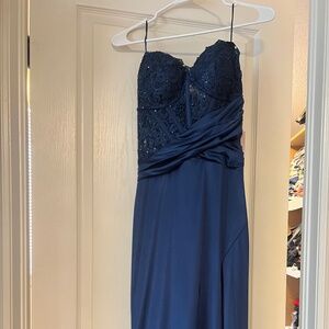 Blue corset dress